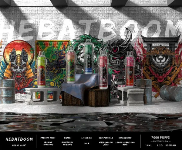 20240103105256.webp Hebat 喜貝 BOOM 7000口 拋棄式電子煙|14ml 巨量油倉+3.5% 尼古丁鹽,500mAh 可充電強勁擊喉