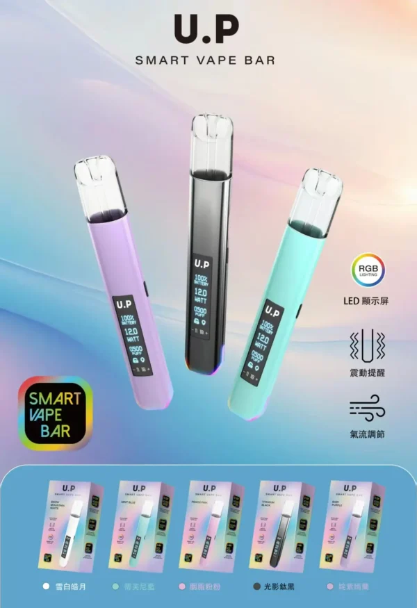 20251201115155_745_516.webp U.P 智能一代通用主機|RGB 七彩燈效極致炫彩外殼+智能溫控,完美相容一代煙彈