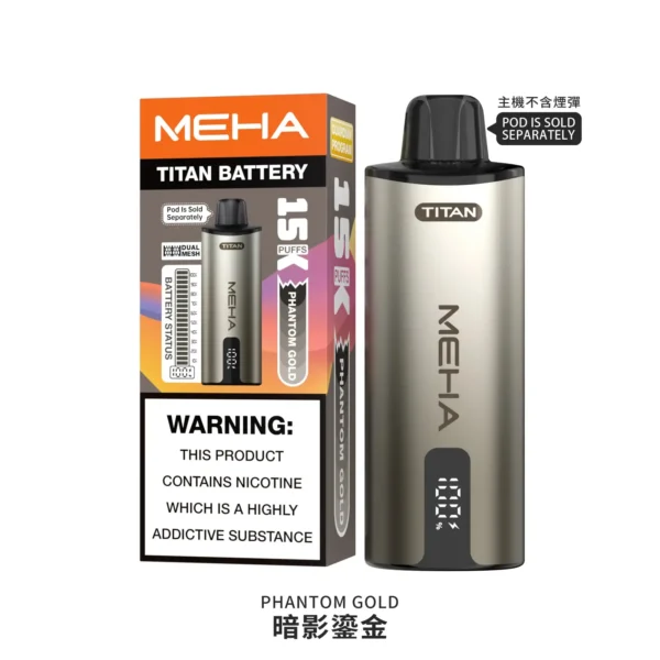 20251216203322.webp MEHA 魅嗨 TITAN 泰坦 15000口 專用換彈式主機|600mAh 強效續航+3% 尼古丁鹽完美擊喉,適配 TITAN 15ml 巨量煙彈