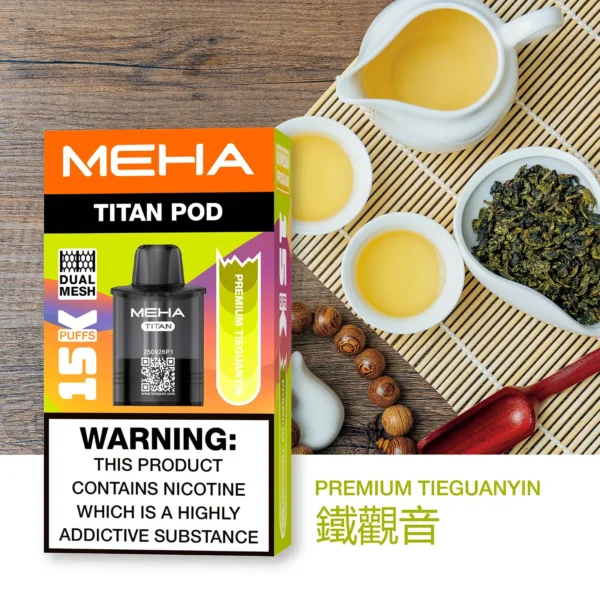 20251216203413.webp MEHA 魅嗨 TITAN 泰坦 15000口 專用煙彈|Mesh 網芯鮮活口感+15ml 巨量裝,3% 尼古丁鹽