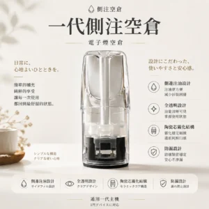 ChatGPT-Image-2026年8月25日-下午10_58_06.webp 側注空倉 一代通用空倉|全透明殘油清晰可見+側邊注油,陶瓷芯順滑不焦焦味