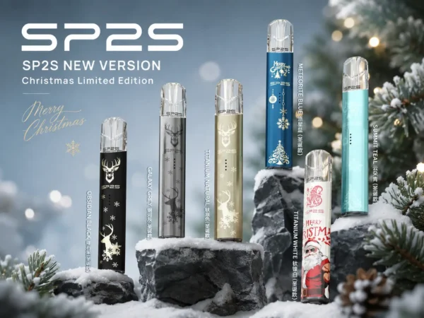 ChatGPT-Image-2026年9月2日-下午10_50_13-1.webp SP2S 聖誕限定 鈦金屬 一代通用主機|鈦金屬立體浮雕+幻影七彩 LED 燈效,一代煙彈完美兼容