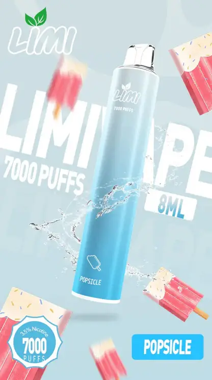 LIMI拋棄式一次性7000口-13.webp LIMI 7000口 拋棄式電子煙|冰感水果系列+吸氣發光 LED 燈條,3.5% 尼古丁鹽強勁擊喉,650mAh 可充電