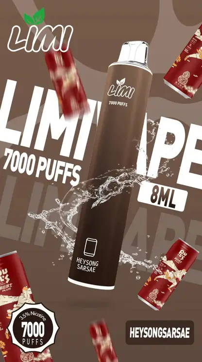 LIMI拋棄式一次性7000口-14.webp LIMI 7000口 拋棄式電子煙|冰感水果系列+吸氣發光 LED 燈條,3.5% 尼古丁鹽強勁擊喉,650mAh 可充電