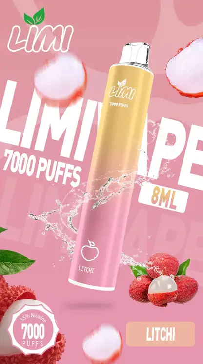 LIMI拋棄式一次性7000口-5.webp LIMI 7000口 拋棄式電子煙|冰感水果系列+吸氣發光 LED 燈條,3.5% 尼古丁鹽強勁擊喉,650mAh 可充電