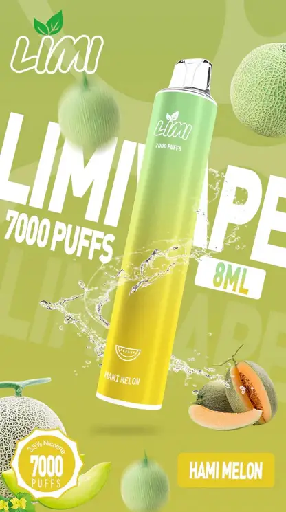 LIMI拋棄式一次性7000口-6.webp LIMI 7000口 拋棄式電子煙|冰感水果系列+吸氣發光 LED 燈條,3.5% 尼古丁鹽強勁擊喉,650mAh 可充電