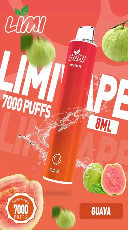 LIMI拋棄式一次性7000口-7.webp LIMI 7000口 拋棄式電子煙|冰感水果系列+吸氣發光 LED 燈條,3.5% 尼古丁鹽強勁擊喉,650mAh 可充電