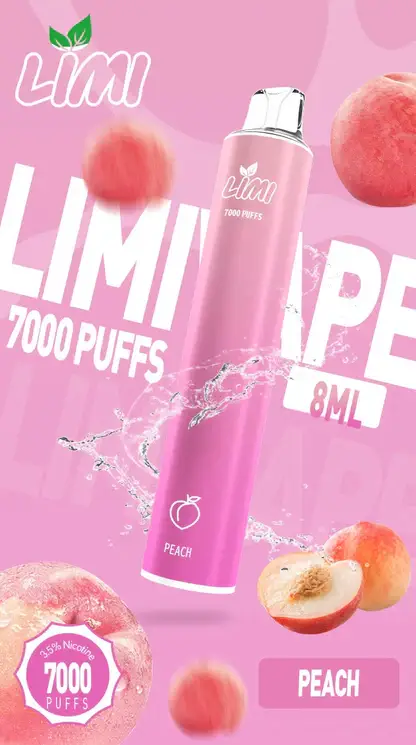 LIMI拋棄式一次性7000口.webp LIMI 7000口 拋棄式電子煙|冰感水果系列+吸氣發光 LED 燈條,3.5% 尼古丁鹽強勁擊喉,650mAh 可充電