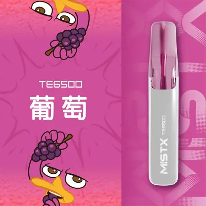 Mist X 鴨嘴獸 6500口 拋棄式電子煙｜獨家萌系外觀＋冰爽水果口味清涼入喉，650mAh 大電量可充電續航，2% 尼古丁鹽
