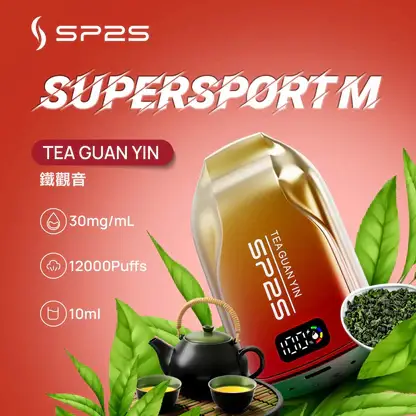 SP2S 歐洲版 12000口 拋棄式電子煙｜LED 電量顯示＋10ml 澎湃大容量，500mAh 可充電長效續航