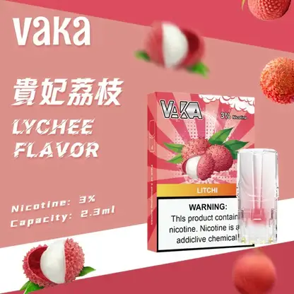 VAKA 一代通用煙彈｜七彩 LED 閃爍燈效＋升級陶瓷芯，3% 尼古丁鹽順滑口感，2.3ml 三顆入通用一代主機