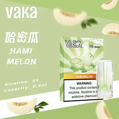 VAKA 一代通用煙彈｜七彩 LED 閃爍燈效＋升級陶瓷芯，3% 尼古丁鹽順滑口感，2.3ml 三顆入通用一代主機