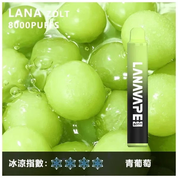 image-283-1.webp LANA ZOLT 8000口 拋棄式電子煙|15ml 大容量煙油+Mesh 網狀霧化芯強勁爆發力,冰感水果系列清爽入喉,可充電式設計