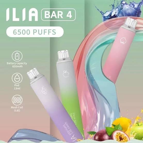 images.jpg ILIA 哩亞 Bar4 6500口拋棄式電子煙|13ml 大容量+水果冰系激爽口感