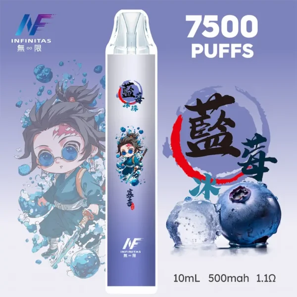 【INF無限-7500口-鬼滅系列-拋棄式】-鬼滅之刃-聯名限定款-7500口-4.webp INF 無限 鬼滅之刃聯名 7500口 拋棄式電子煙|鬼滅之刃聯名造型+10ml 大容量煙油,Mesh 網芯強勁爆發,配置 550mAh 大容量電芯