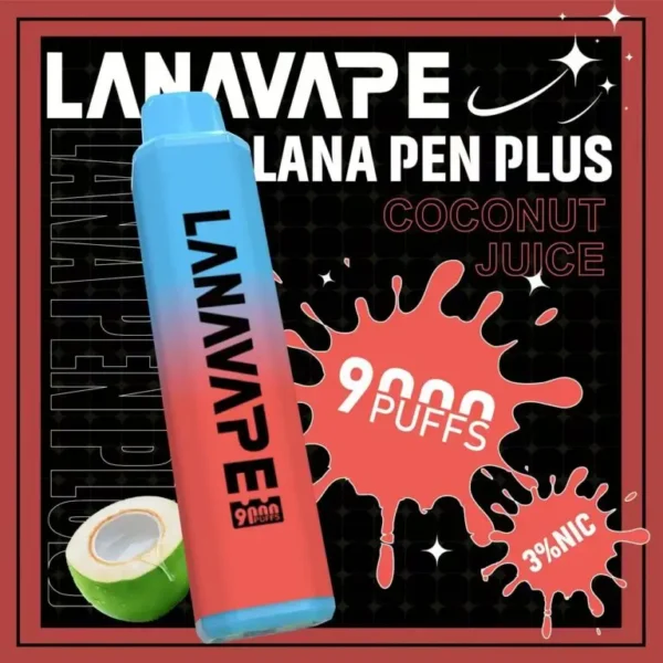 圖片_20260721191447-768x768-1.webp LANA PEN PLUS 9000口拋棄式電子煙|15ml巨量儲油+Mesh網芯,支援 Type-C 充電